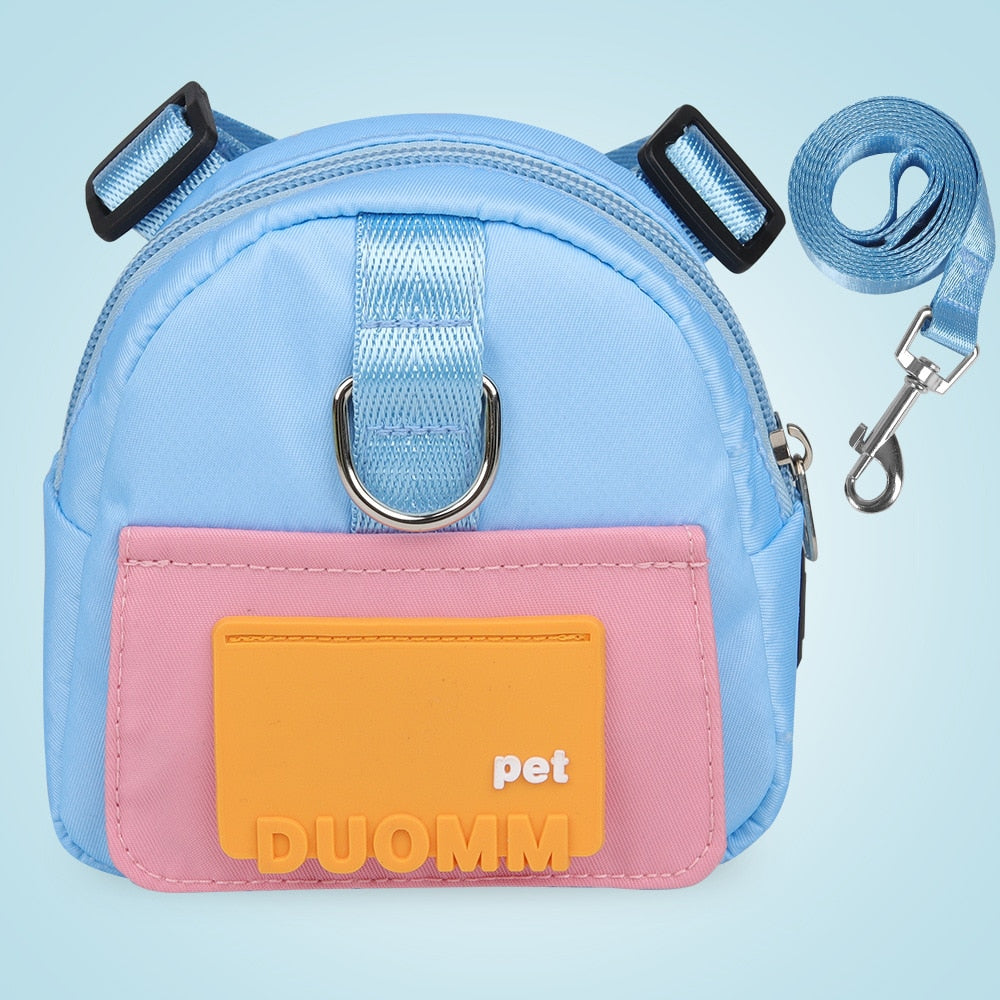 Mochila Pet -Acessório de passeio / Mochila com Guia de Passeio e cachorro  - código 0061